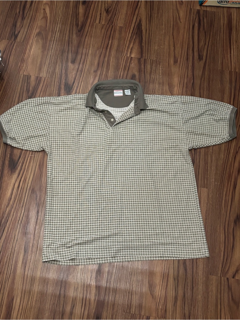Classic Men's Short-Sleeve Polo in green Check